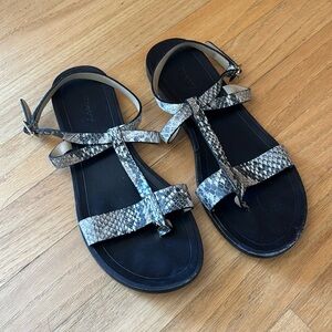 Theory Snake Skin Sandals